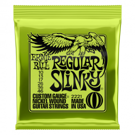 Encordoamento Para Guitarra 010 Ernie Ball Regular Slink P02221
