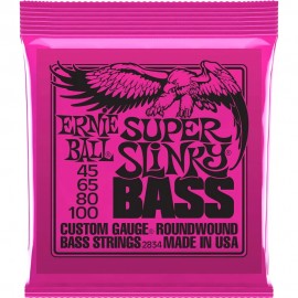 Encordoamento Para Baixo 4 cordas 045 Ernie Ball Super Slinky Niquel 02834