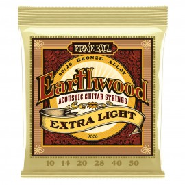 Encordoamento Para Violao Aco 010 Ernie Ball Earthwood 80/20 Bronze P02006