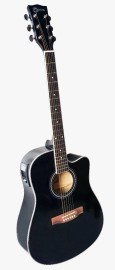 Violao Aco Ativo Folk Spring Sf-10 Preto