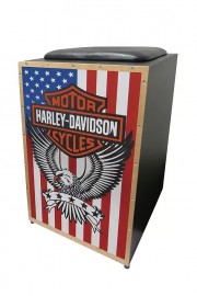 Cajon Acstico Jaguar K2 Colorido 005 Harley Davidson