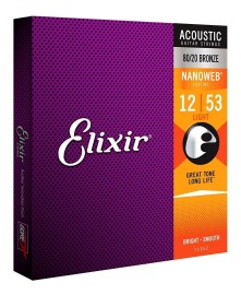 Encordoamento para Violão Aco 012 Bronze 11052 NanoWeb Elixir