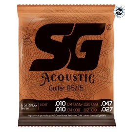 Encordoamento Para Violao Aco 010 SG 12 cordas Bronze