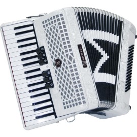 Acordeon 37 Teclas 80 Baixos Michael ACM8007 Branco Perolado (PWH)