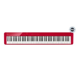 Piano Digital Casio Privia PX-S1100RD, 88 teclas, 192 notas de polifonia, 18 timbres integrados.