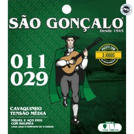 Encordoamento Para Cavaquinho São Gonçalo IZ131 Triple Pack com 3 jogos