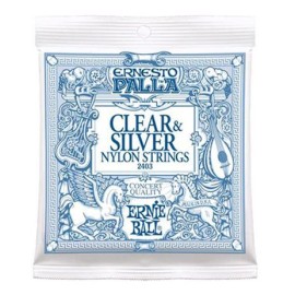 Encordoamento Para Violao Nylon Ernie Ball Ernesto Palla P02403 Clear Silver