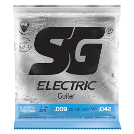 Encordoamento Para Guitarra 009 Extra Light SG