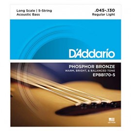 Encordoamento para Baixolo 5 cordas Daddario Phosphor Bronze EPBB170-5