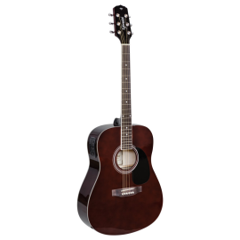 Violao Aco Eletroacustico Giannini GD-1 Eq Folk TDW Translucent Dark Wine