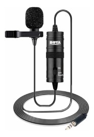 Microfone de Lapela Boya BY-M1 omnidirecional preto