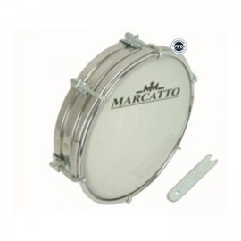 Tamborim 06 Marcatto Inox Frisado 6 Afinadores