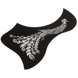 Escudo Pickguard Preto Figura Phoenix para Violo