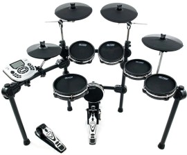 Bateria Eletronica X-Pro ED200 Mesh Pads Dual Zone com 2 Tons e 2 Surdos e Pratos Choke