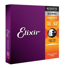 Encordoamento para Violao Aco 011 Bronze 11027 NanoWeb Elixir